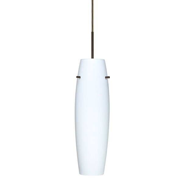 Besa Lighting Suzi Cord Pendant, Opal Matte, Bronze Finish, 1x100W Incandescent 1JT-489707-BR - main